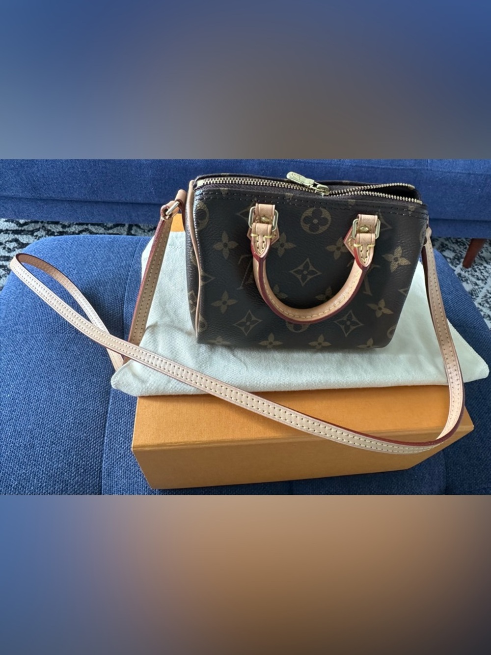 Louis Vuitton Monogram Nano Mini w/Non-Adjustable Strap(Authentic)